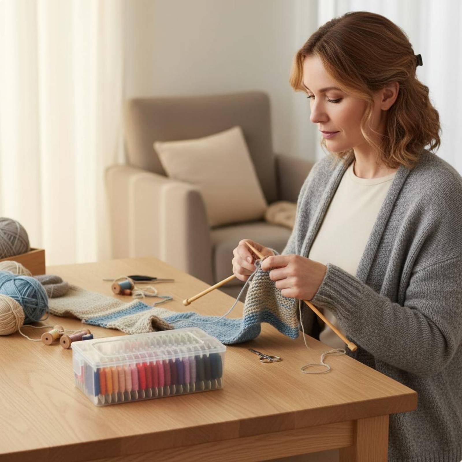Embroidery Kit - Zestaw nici do haftowania, wielokolorowy zestaw
