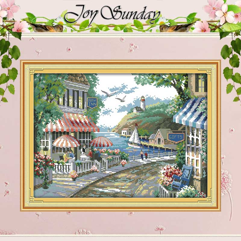 Embroidery X Stitch - Wzory kawiarni nadmorskich liczone zestaw do