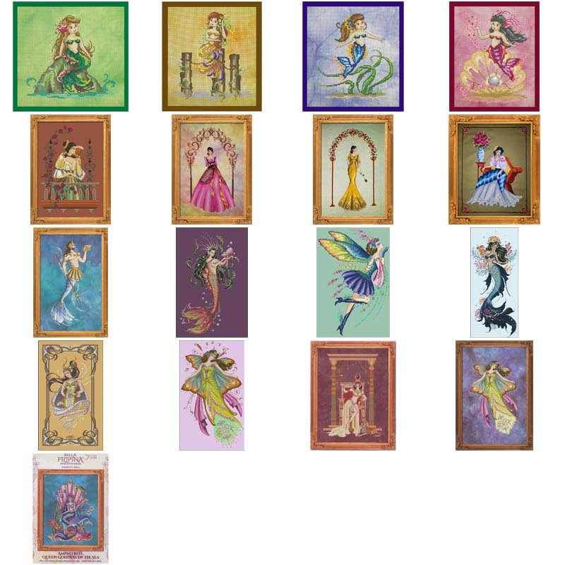 Embroidery X Stitch - BF podwodna bogini liczona 16CT 14CT