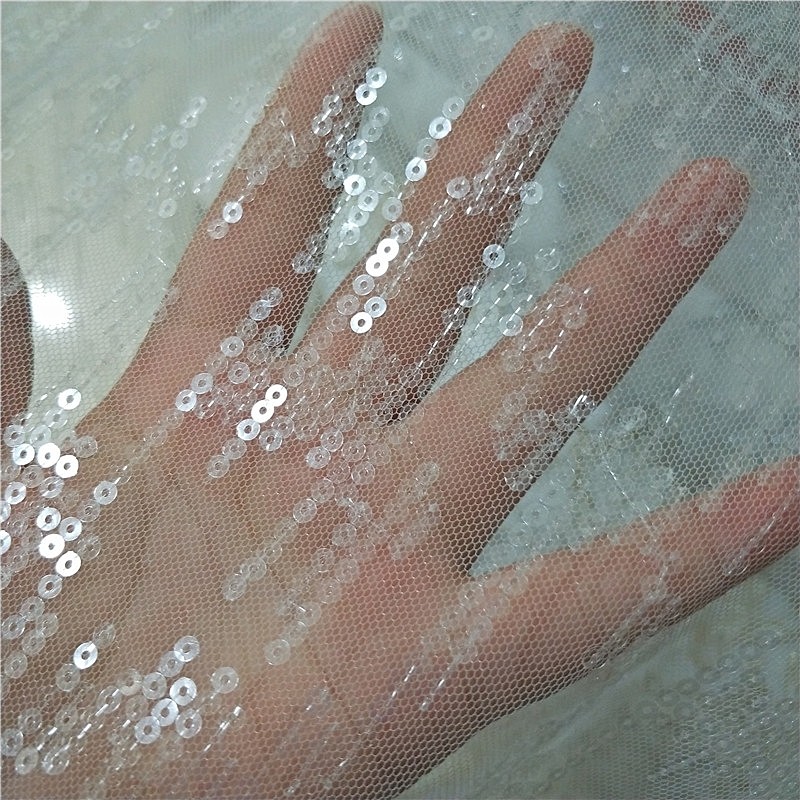 Embroidery Veil - Tkanina tiulowa haftowana na suknie ślubne,