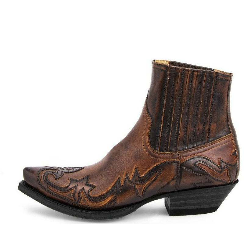 Embroidery On Leather - Męskie kowbojskie buty westernowe, ręcznie robione