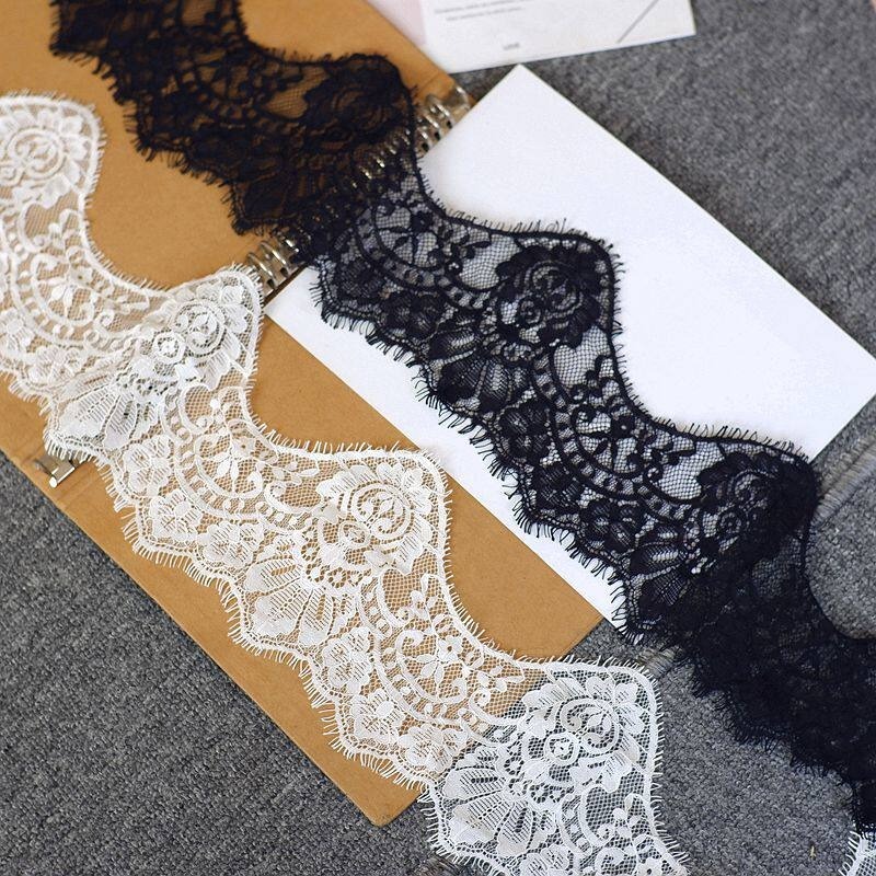 Embroidery Veil - 15 cm szerokości, koronka z haftem
