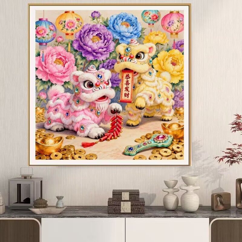 Embroidery X Stitch - Haft krzyżykowy 11CT 9CT Taniec Lwa,