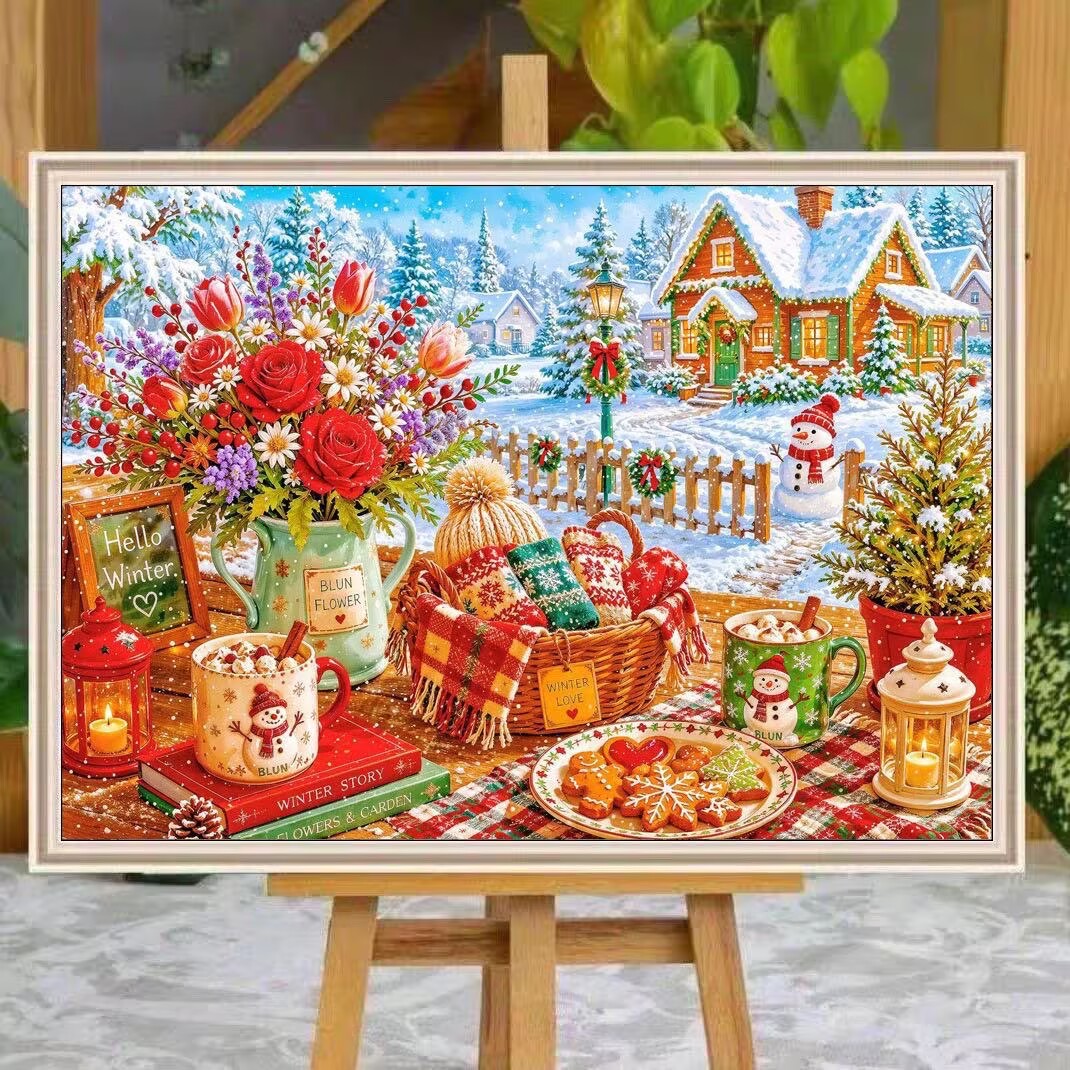 Embroidery X Stitch - Zestawy do haftu krzyżykowego z zimowym