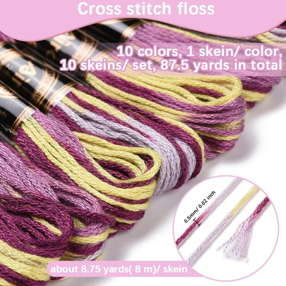 6 nici fioletowa różnokolorowa – Embroidery Kit recenzja i cena
