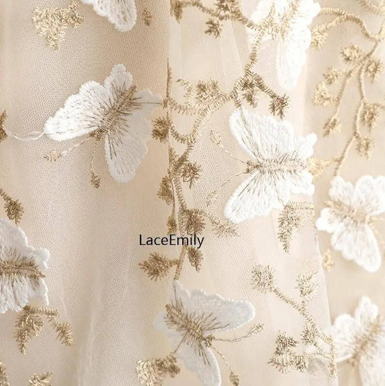 Tkanina tiulowa z haftem 3D mo – Embroidery Veil recenzja i cena