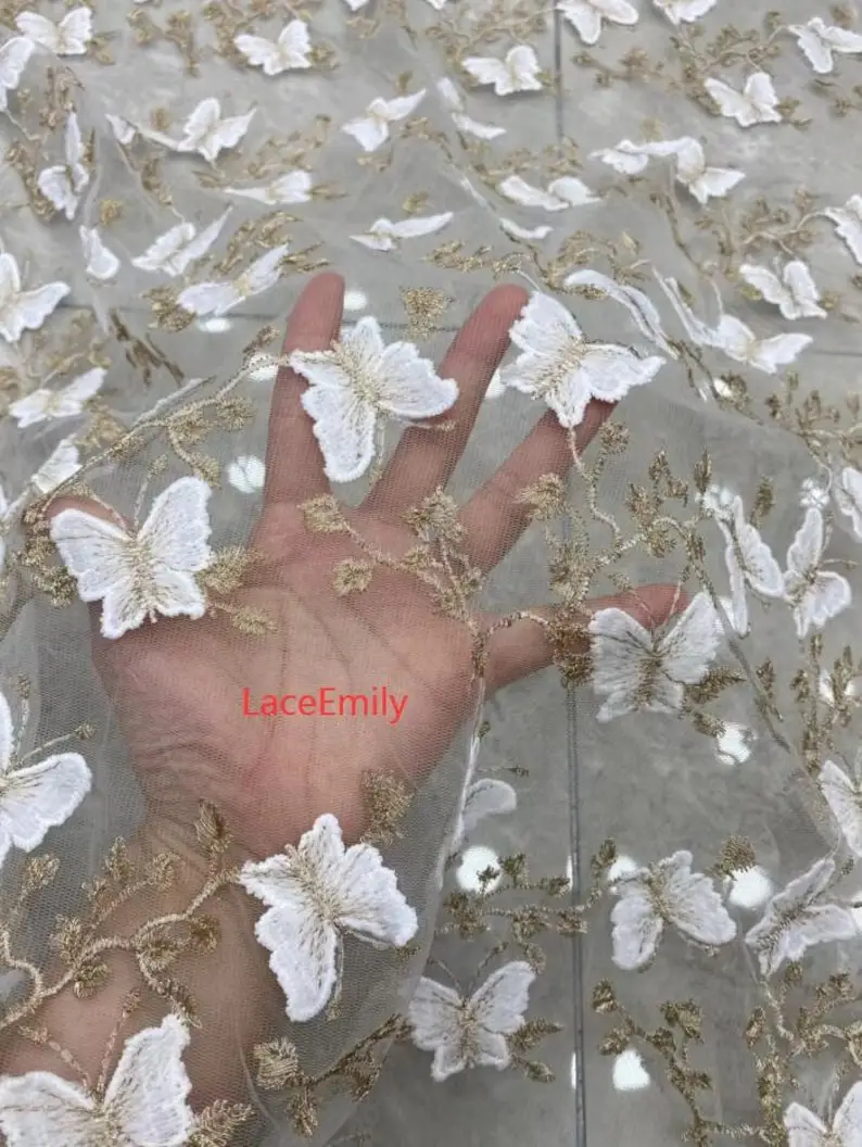 Tkanina tiulowa z haftem 3D mo – Embroidery Veil recenzja i cena