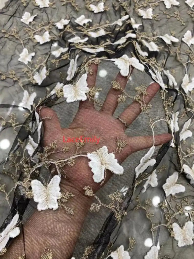 Tkanina tiulowa z haftem 3D mo – Embroidery Veil recenzja i cena