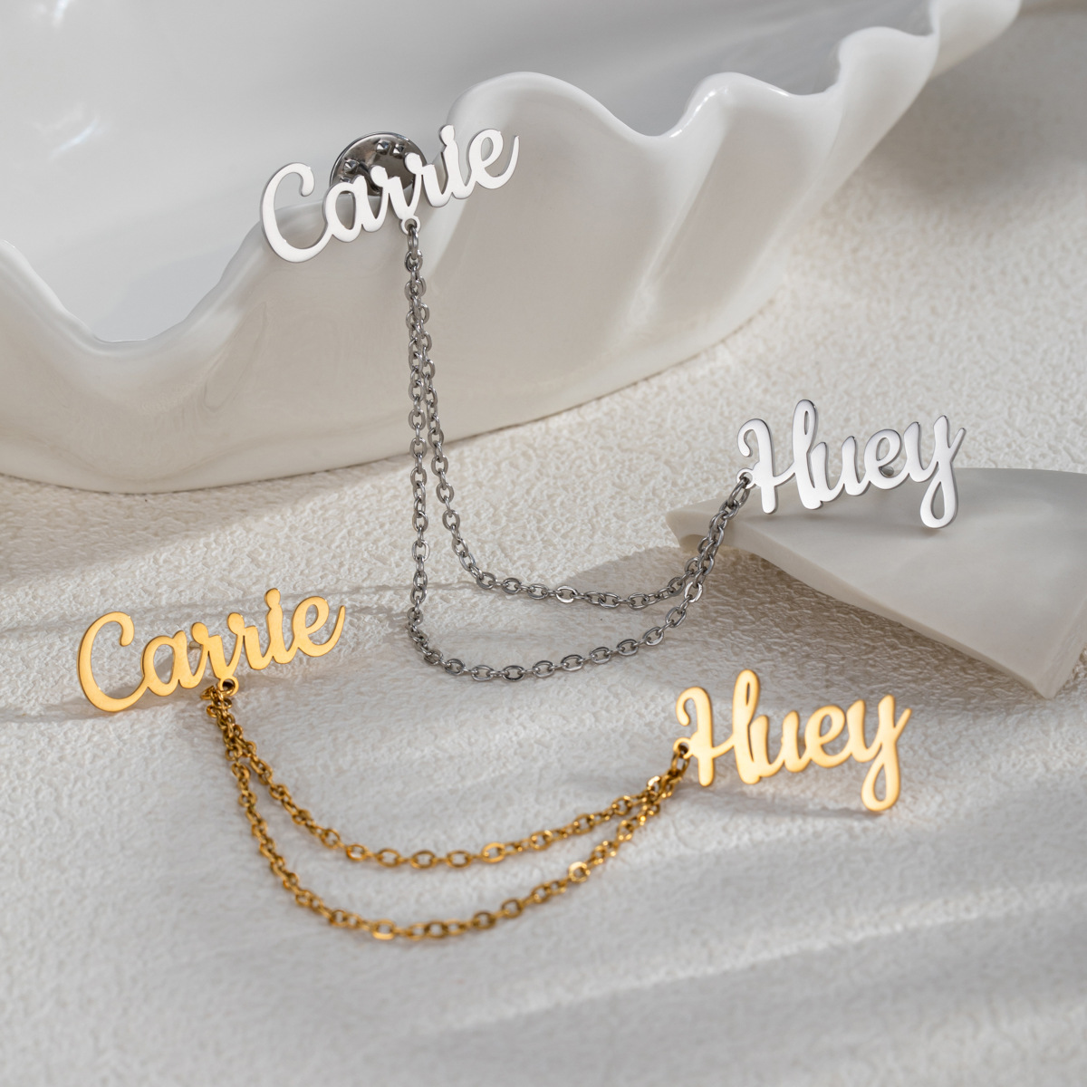 Modne przypinki z 2 imionami D – Embroidery Names recenzja i cena