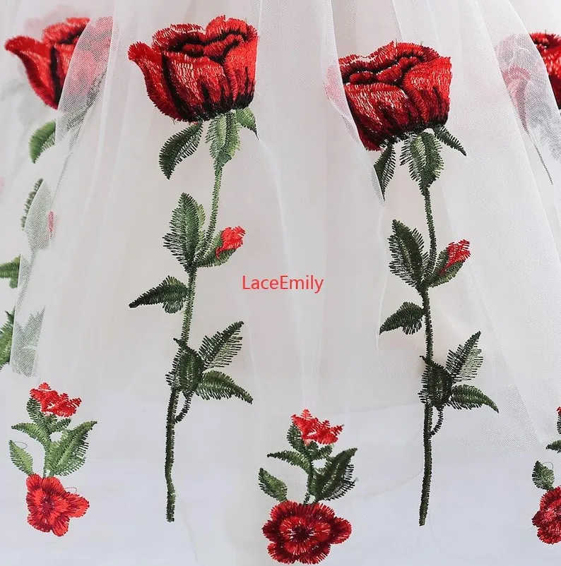 Czerwona Róża Koronka Kwiatowy – Embroidery Veil recenzja i cena