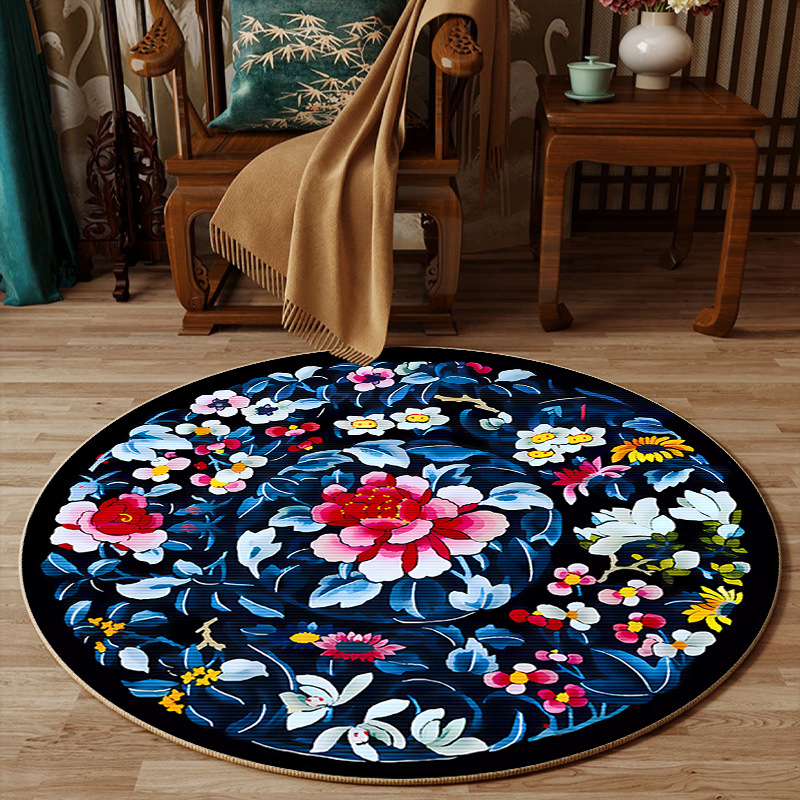 Okrągły dywan w stylu chińskim – Embroidery Online Designs recenzja i cena