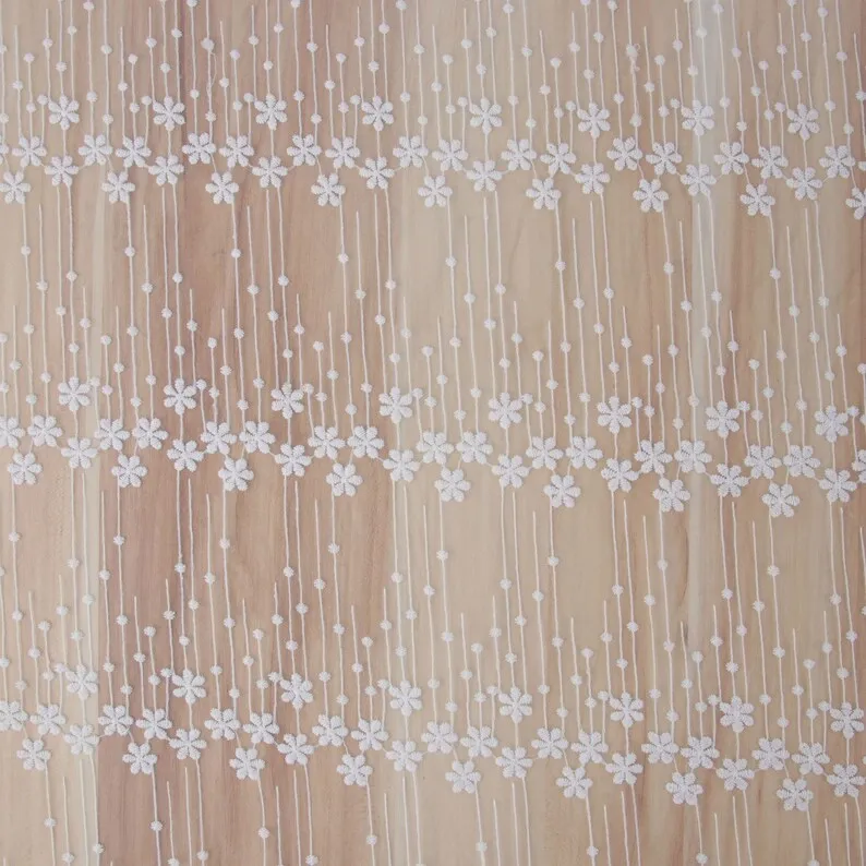 1 jard haftowana koronka kwiat – Embroidery Veil recenzja i cena