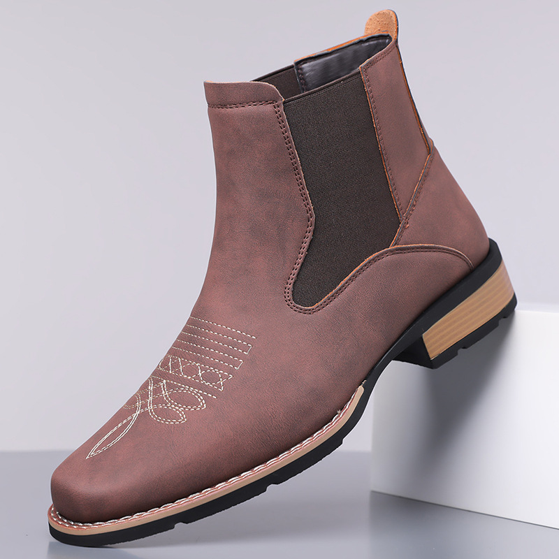 Luksusowe męskie buty Chelsea, – Embroidery On Leather recenzja i cena